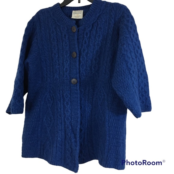 Irish Sweater Kilronan Merino Wool Empire Waist Size Large - Picture 1 of 2